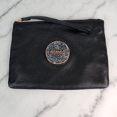 Mimco Black and Rose Gold Clutch Pouch
